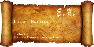 Eiler Norina névjegykártya